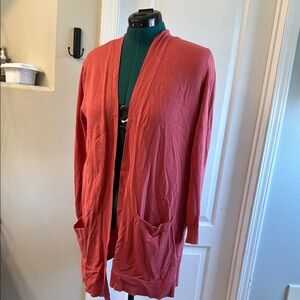 Women's Coral Open Front Cardigan Sweater